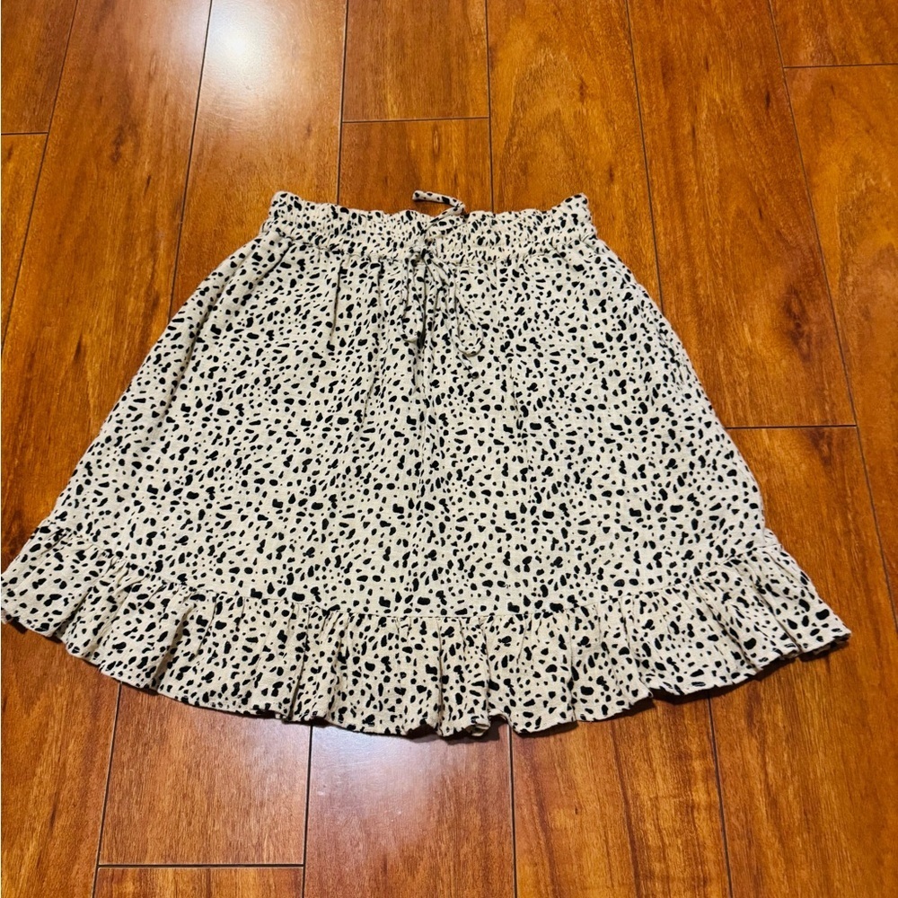 RUE  STIIC  women Leopard Print Ruffle Skirt